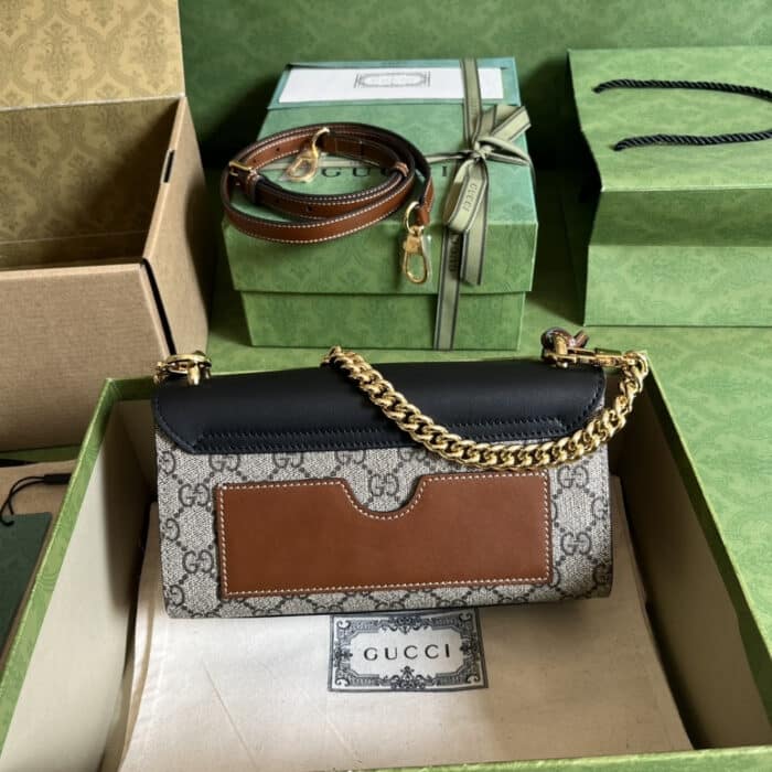 Gucci Padlock ‎Bag 22cm Black Brown 735103 KLQJG 9785 - Image 3