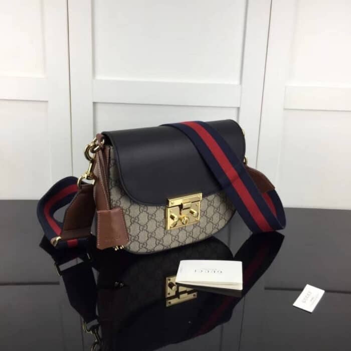 Super Vip 1:1 - Gucci Padlock Bag 25cm Black Brown 453189 - Image 3