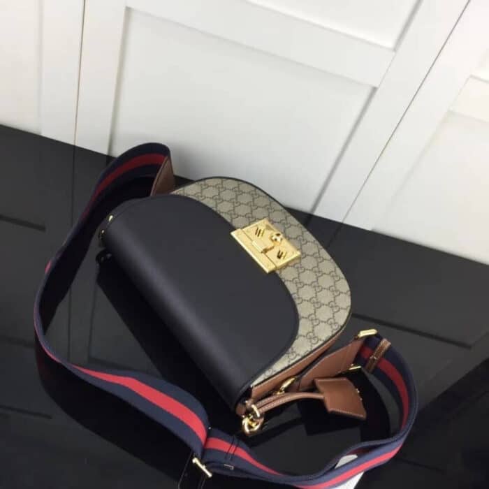 Super Vip 1:1 - Gucci Padlock Bag 25cm Black Brown 453189 - Image 4