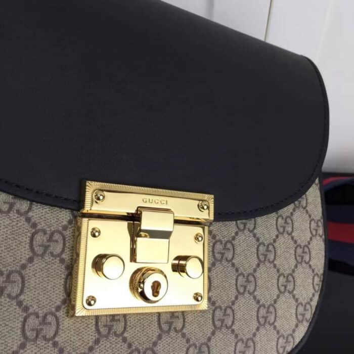 Super Vip 1:1 - Gucci Padlock Bag 25cm Black Brown 453189 - Image 6