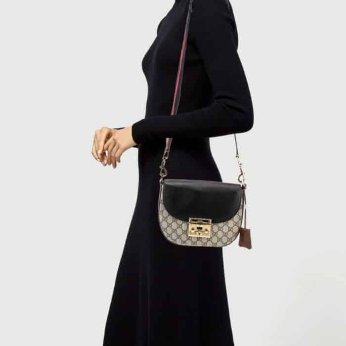 Super Vip 1:1 - Gucci Padlock Bag 25cm Black Brown 453189 - Image 9