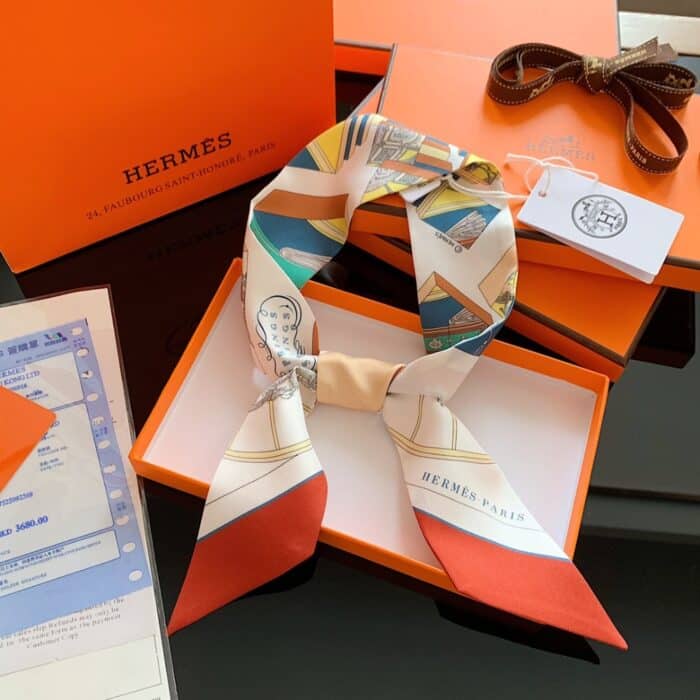 Hermès Springs Springs Silk Twilly Scarf H063932S 05 - Image 2