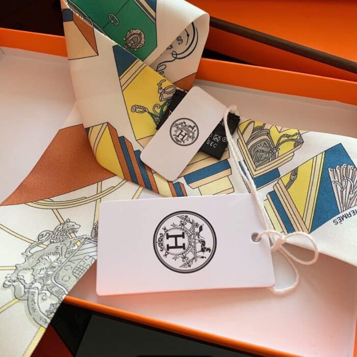 Hermès Springs Springs Silk Twilly Scarf H063932S 05 - Image 5
