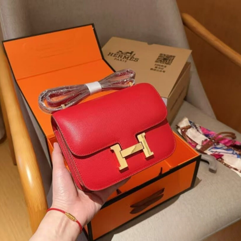 Alternative view of Hermès Constance Epsom Rouge Grenat 19cm