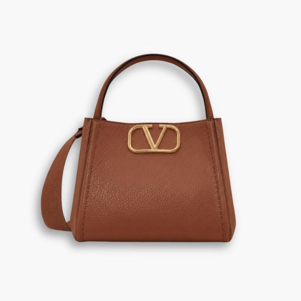 Valentino Garavani Alltime Leather In Brown 26cm