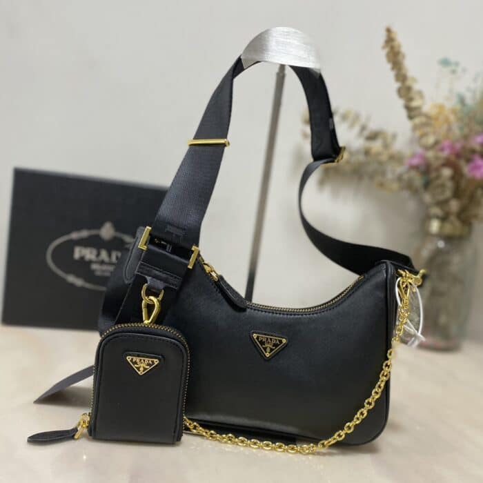 Prada Re Edition 2005 Saffiano Black 22Cm - Image 2