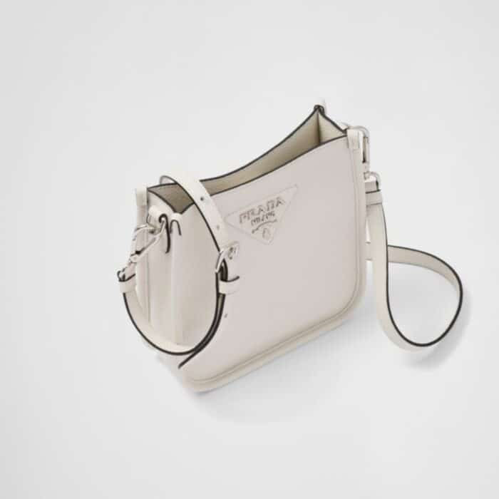 Prada Leather Shoulder Bag White 20Cm - Image 3