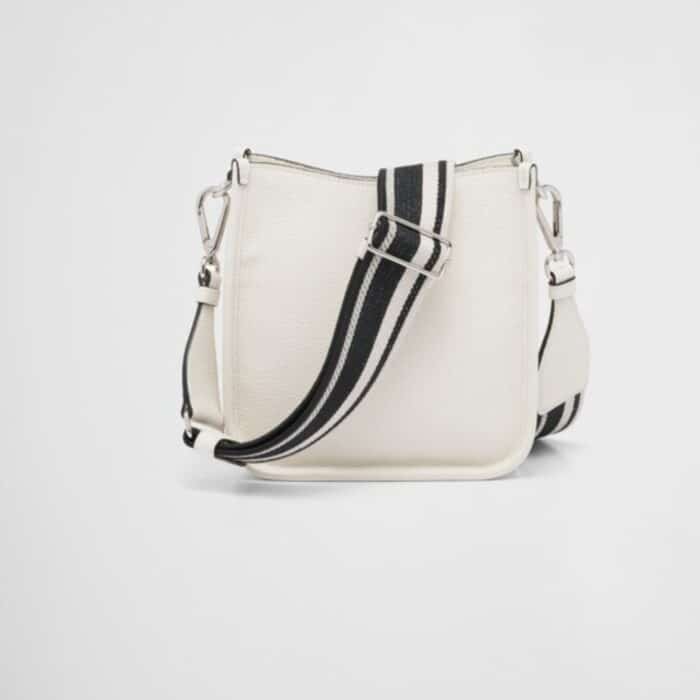 Prada Leather Shoulder Bag White 20Cm - Image 4