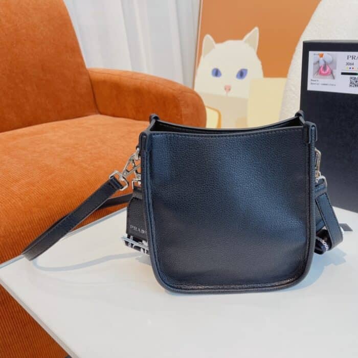 Prada Leather Shoulder Bag Black 20Cm - Image 5