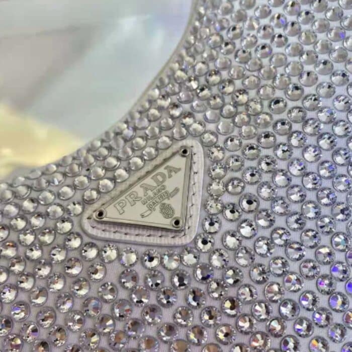Prada Satin With Crystals White 21Cm - Image 6