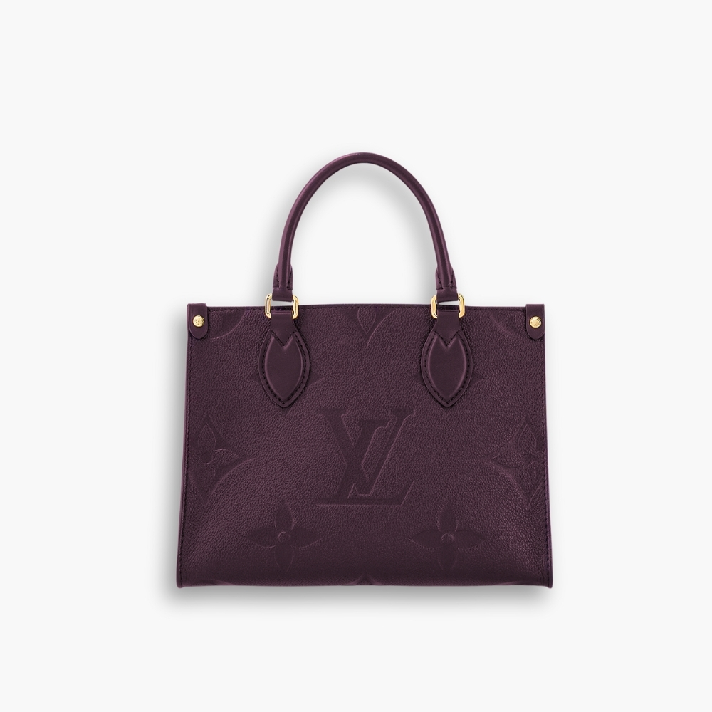 Louis Vuitton Onthego PM Monogram Empreinte Leather Burgundy 25cm