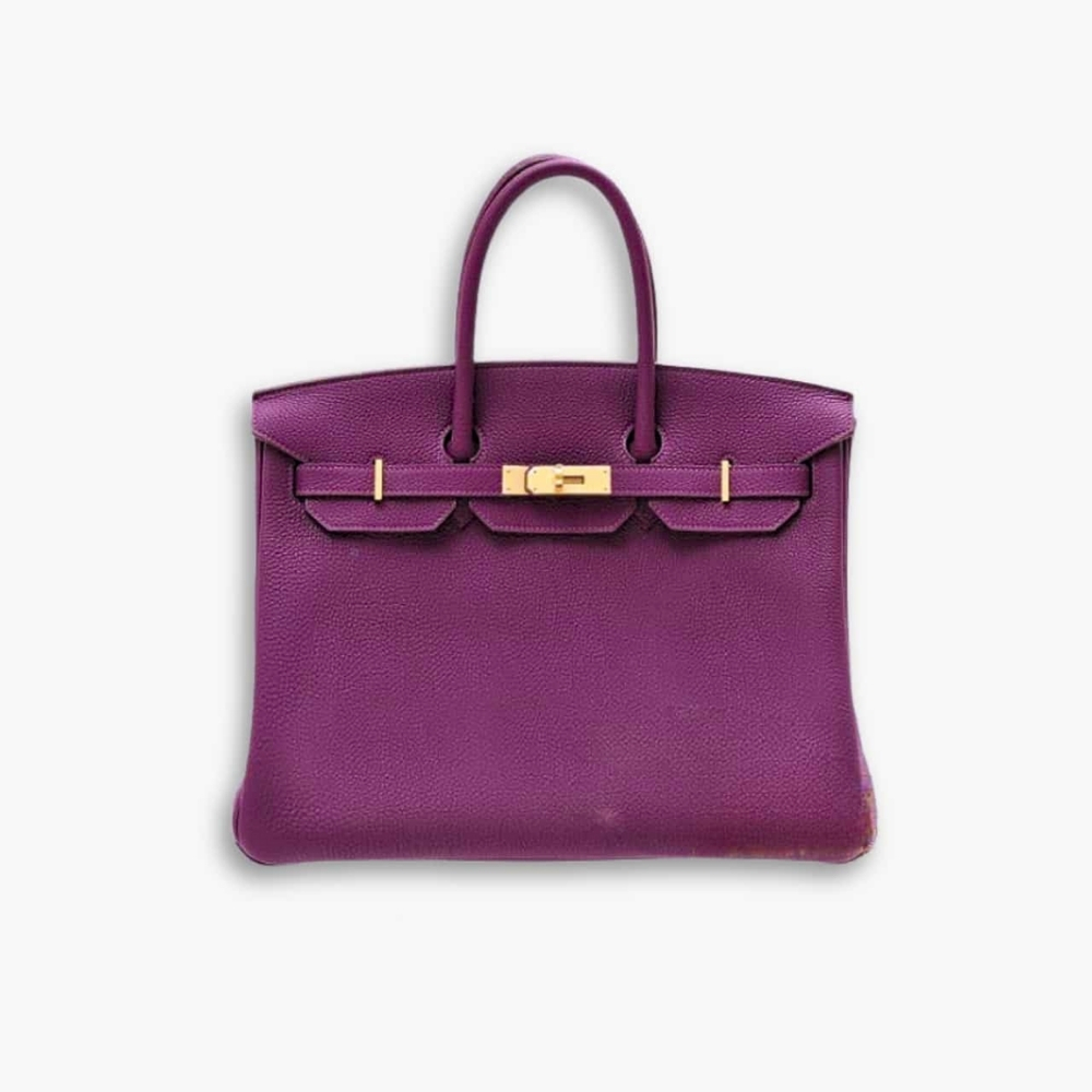 Hermes Birkin Togo Handbag Purple 35cm