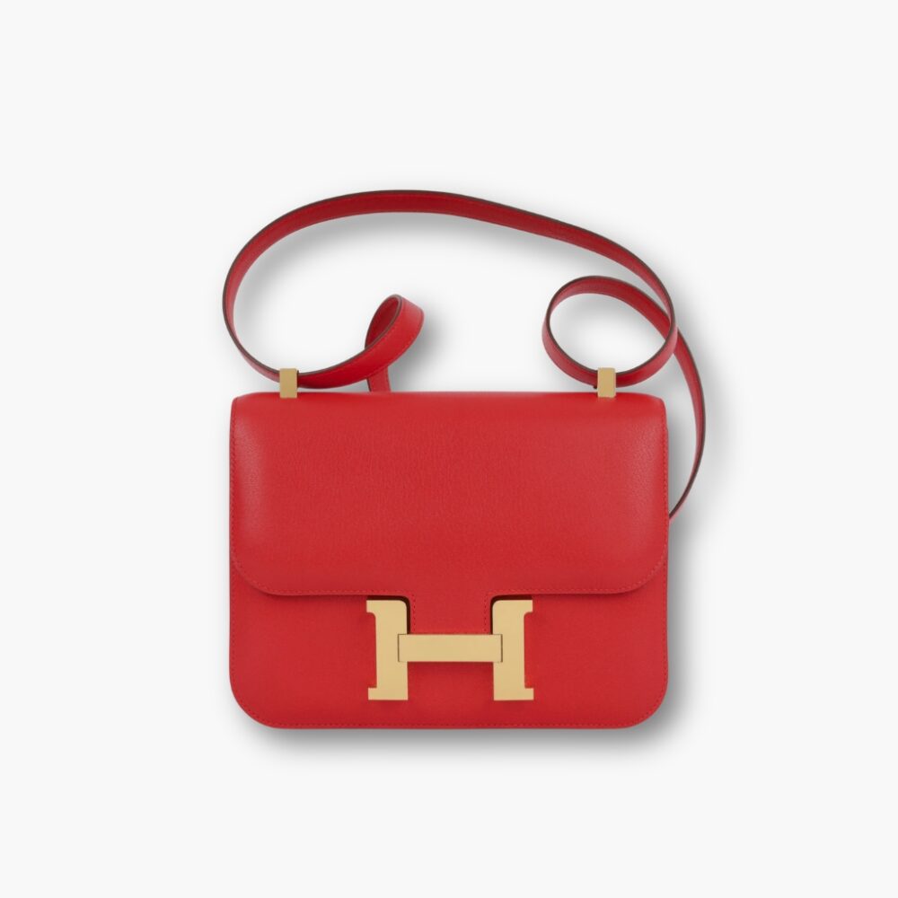 Hermès Constance Epsom Rouge Grenat 19cm