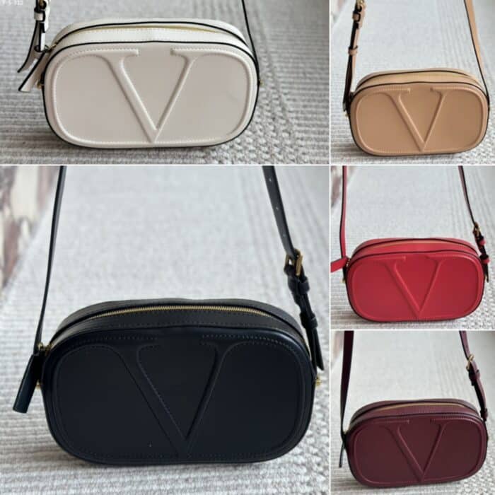 Valentino Vlogo Walk Leather Crossbody Bag White 25cm - Image 3