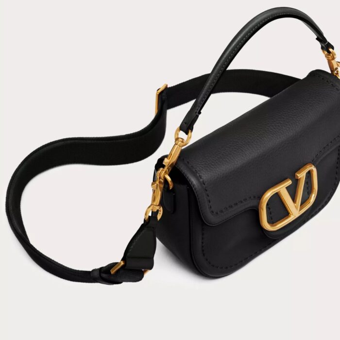 Valentino Garavani Alltime Grainy Leather Black 23cm - Image 4