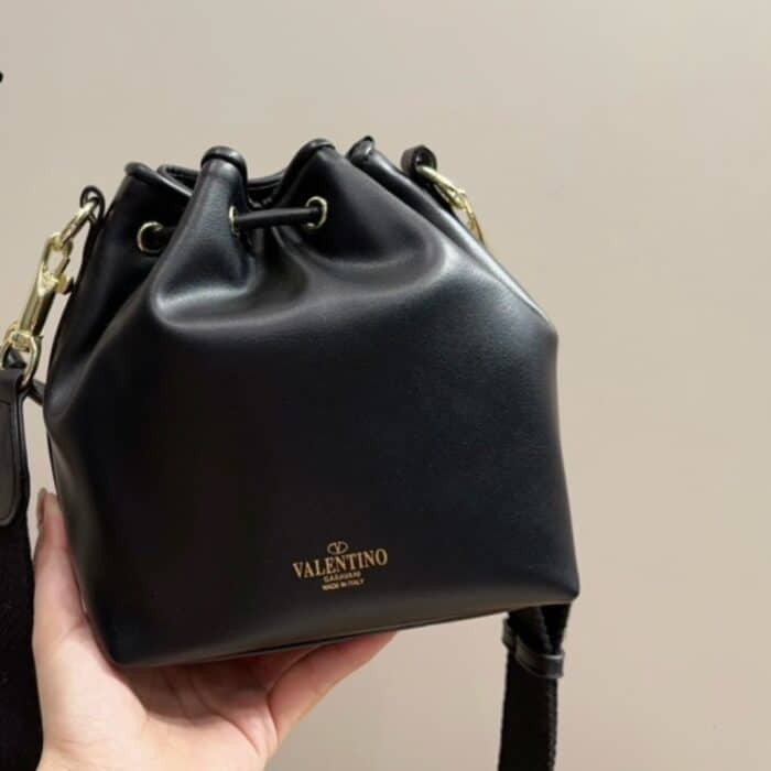 Valentino Garavani Loco Bucket Bag Black 18cm - Image 6