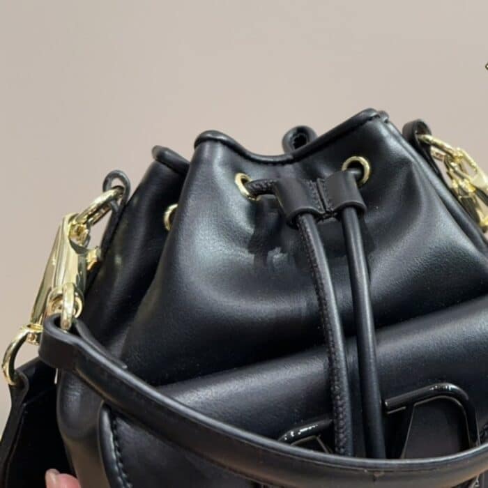 Valentino Garavani Loco Bucket Bag Black 18cm - Image 8