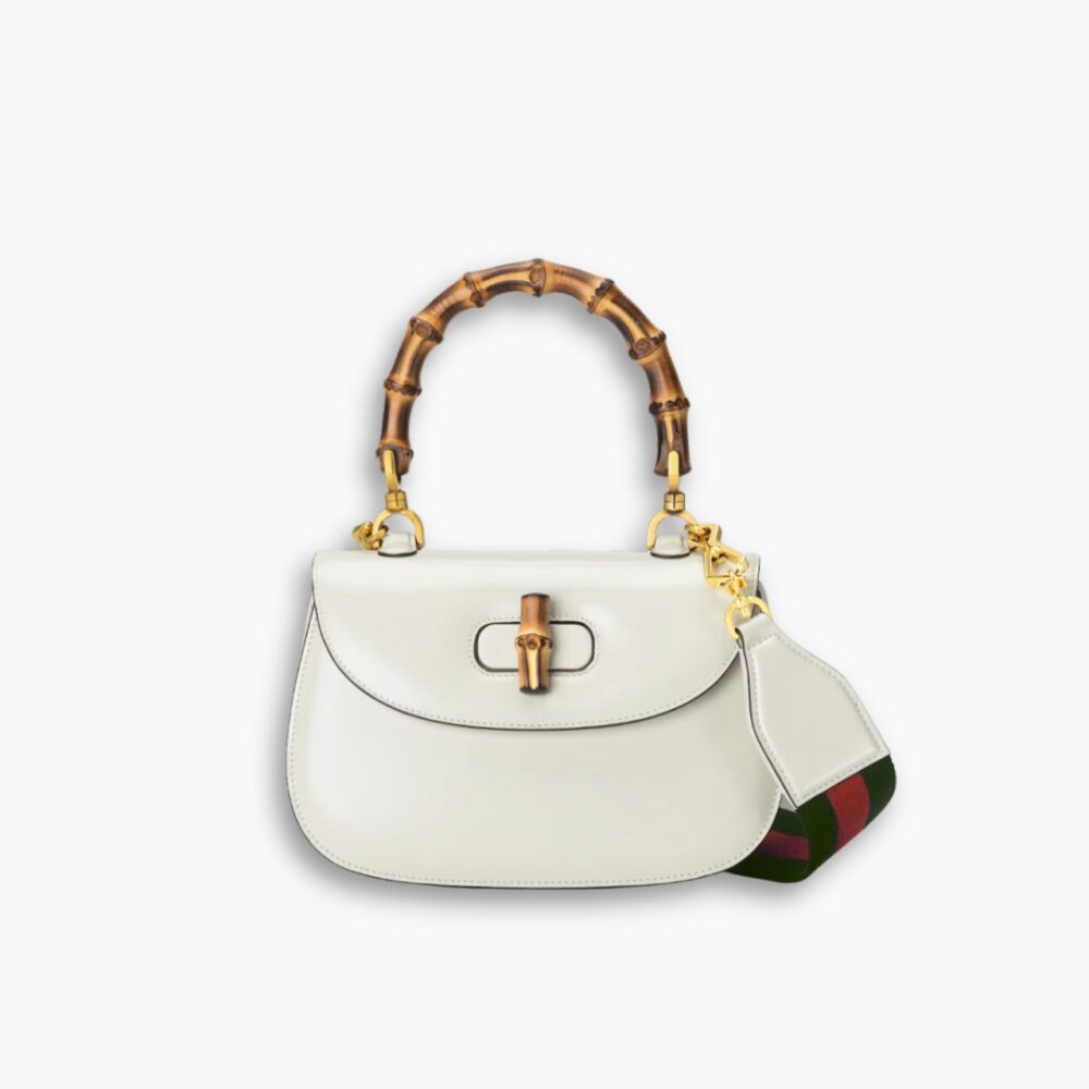 Gucci Bamboo 1947 Bag White 23Cm 686864 10ODT 8454