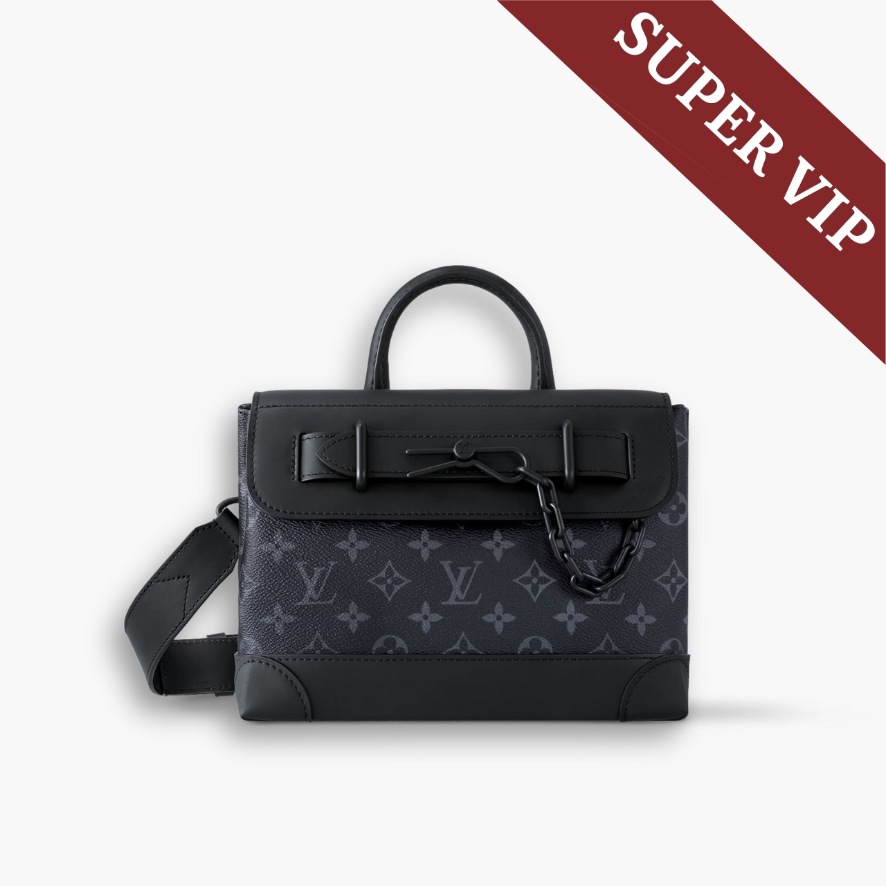 Super Vip 1:1   Louis Vuitton Steamer PM Canvas Black 25Cm M46953