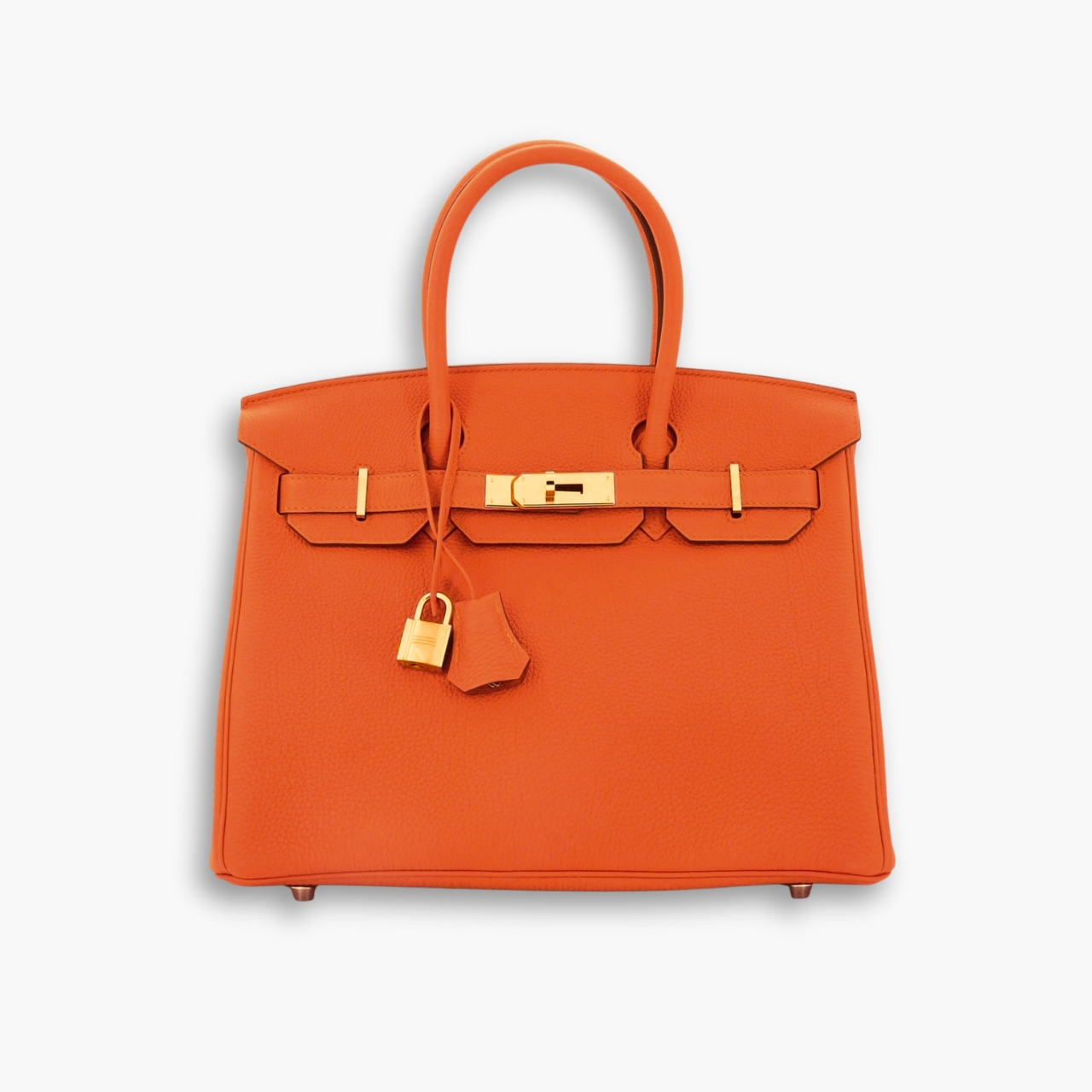 Hermes Birkin 25 Bag Togo Orange 25cm
