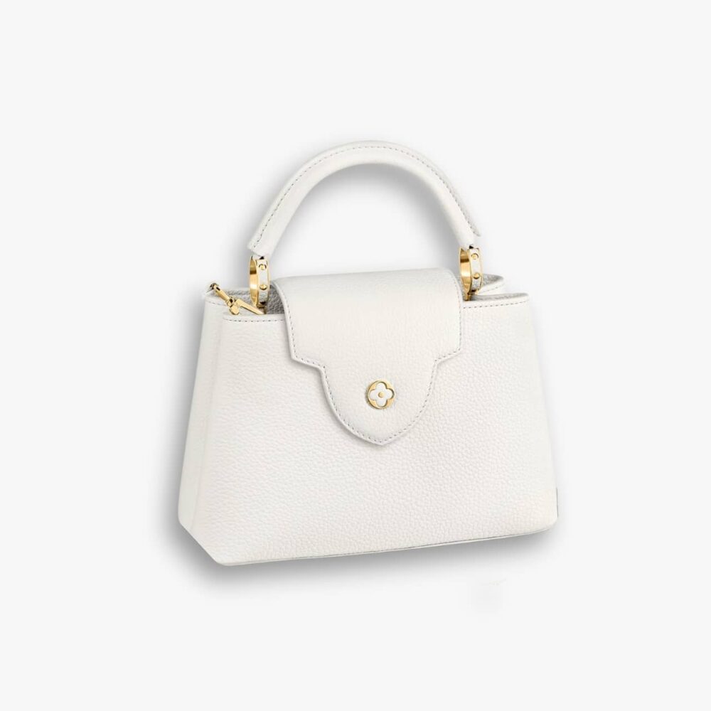 Louis Vuitton Mini Capucines Leather White 20cm