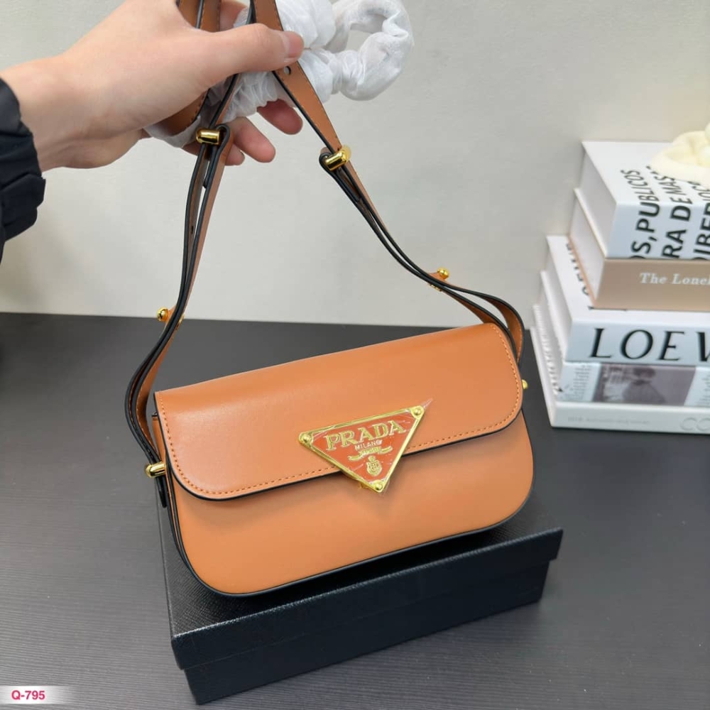 Alternative view of Prada Triangle Logo Shoulder Bag Brown 21Cm 1BD339 ASK F0XUG V MTO