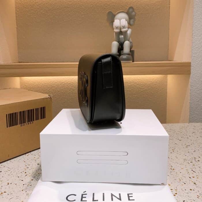 Celine Folco Cuir Triomphe In Smooth Leather 18cm 198263DU338NO - Image 4