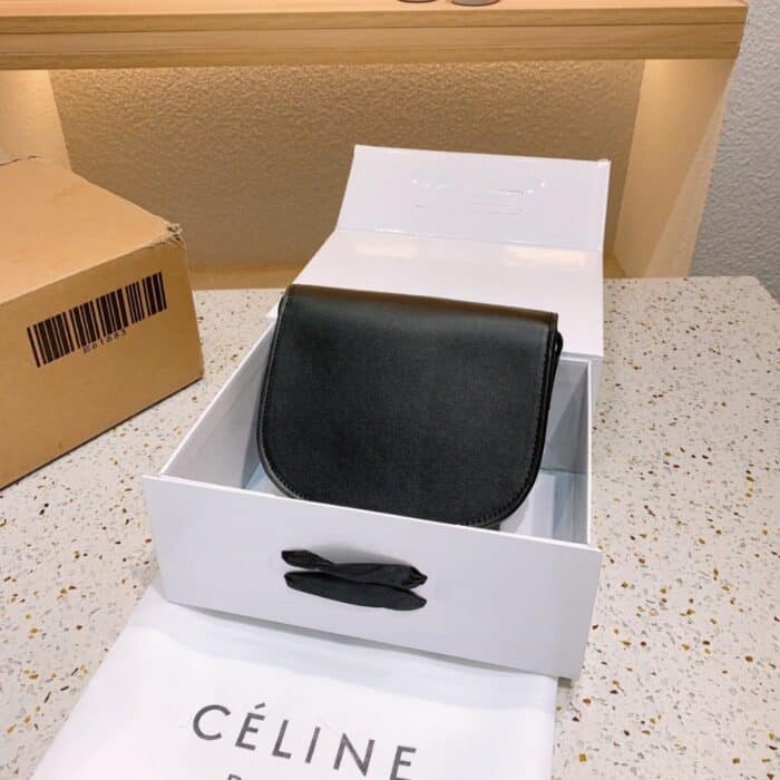 Celine Folco Cuir Triomphe In Smooth Leather 18cm 198263DU338NO - Image 5