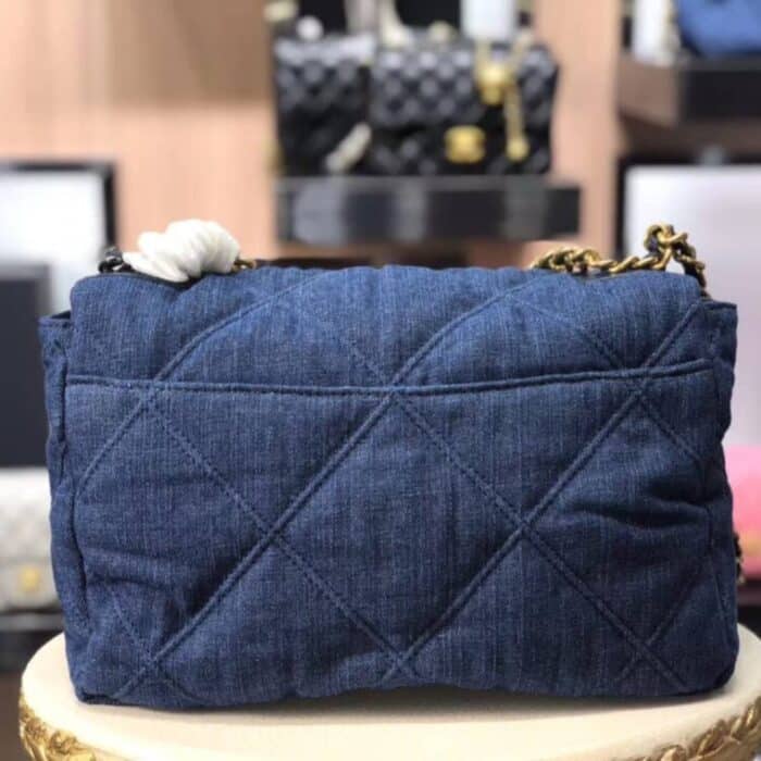 Chanel 19 Flap Denim Bag Blue AS1160 B02876 N6832 - Image 2