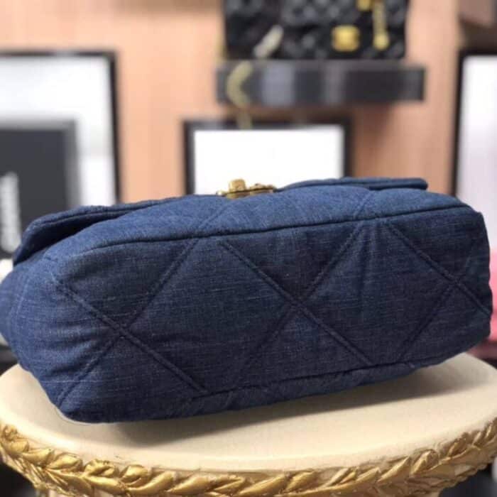 Chanel 19 Flap Denim Bag Blue AS1160 B02876 N6832 - Image 4