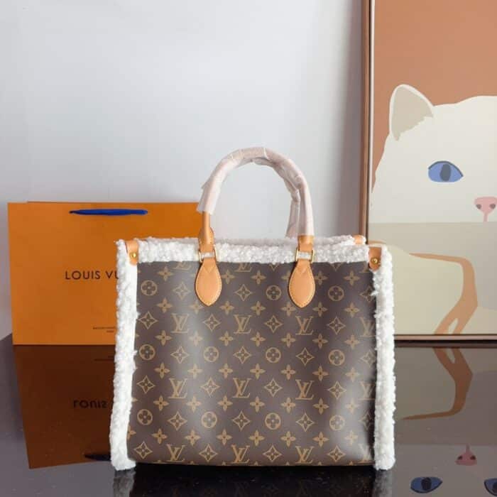 Louis Vuitton On The Go Bag With Fur Monogram 36cm - Image 3
