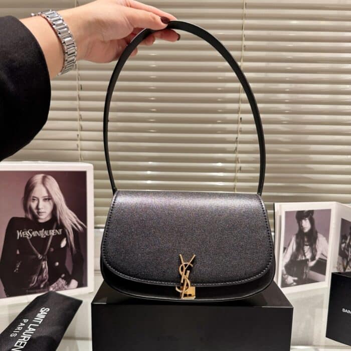 Saint Laurent Mini Voltaire Bag Black 21cm 7796420SX0W1000 - Image 3