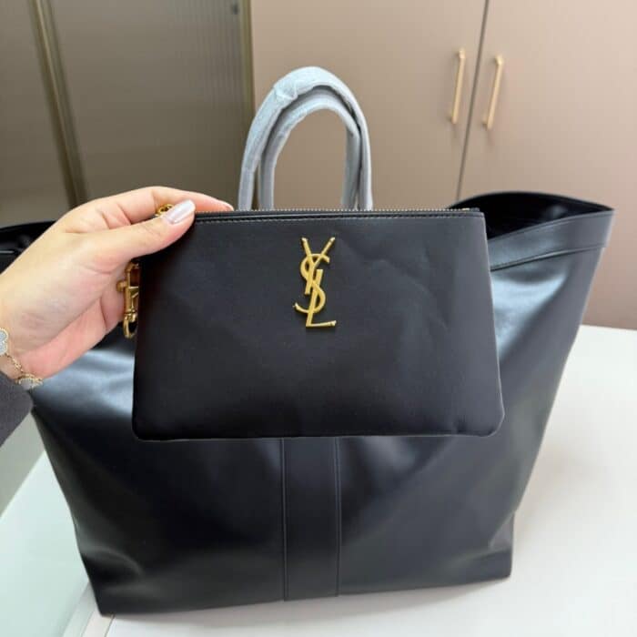 Saint Laurent Y Tote In Leather Black 36cm 817602AAEB31000 - Image 4