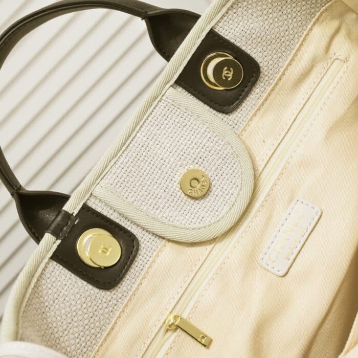 Chanel Deauville Large Tote Shopping Bag 37cm - Image 6
