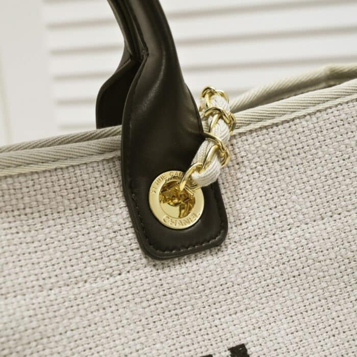 Chanel Deauville Large Tote Shopping Bag 37cm - Image 7