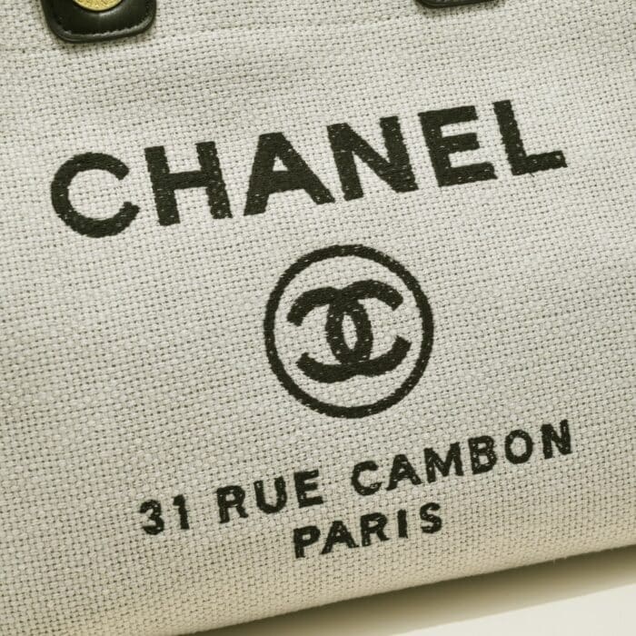 Chanel Deauville Large Tote Shopping Bag 37cm - Image 8