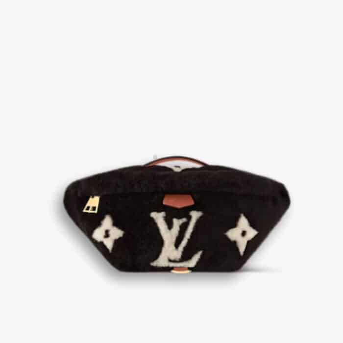 Louis Vuitton LV Ski Bumbag Shearling Bicolor Chocolate And Cream 31cm M11799