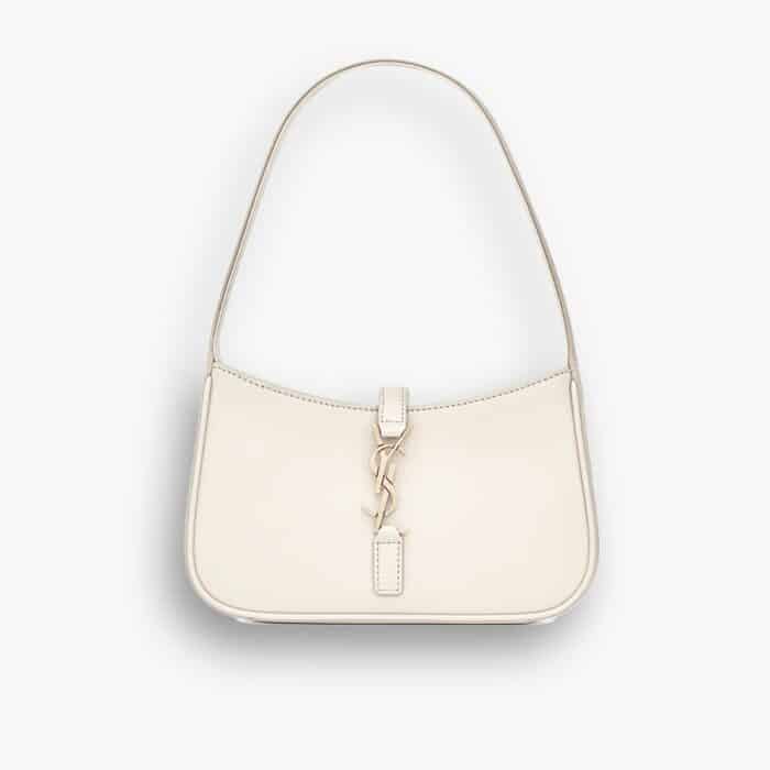 Saint Laurent Mini Le 5 À 7 Blanc Vintage 19cm 7103182R20W9207