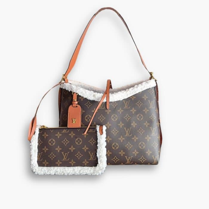 Louis Vuitton Carryall PM Bag With Fur Monogram 29cm