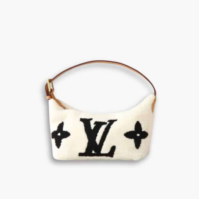 Louis Vuitton Hills Pochette Shearling White 18cm