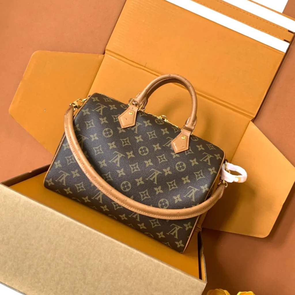 Louis Vuitton Speedy Soft 30 Boho Monogram Tan 30cm N87212 - Image 4