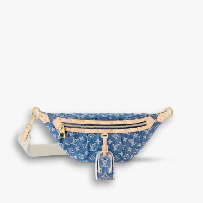 Louis Vuitton Bumbag High Rise Denim Blue 38cm M46837
