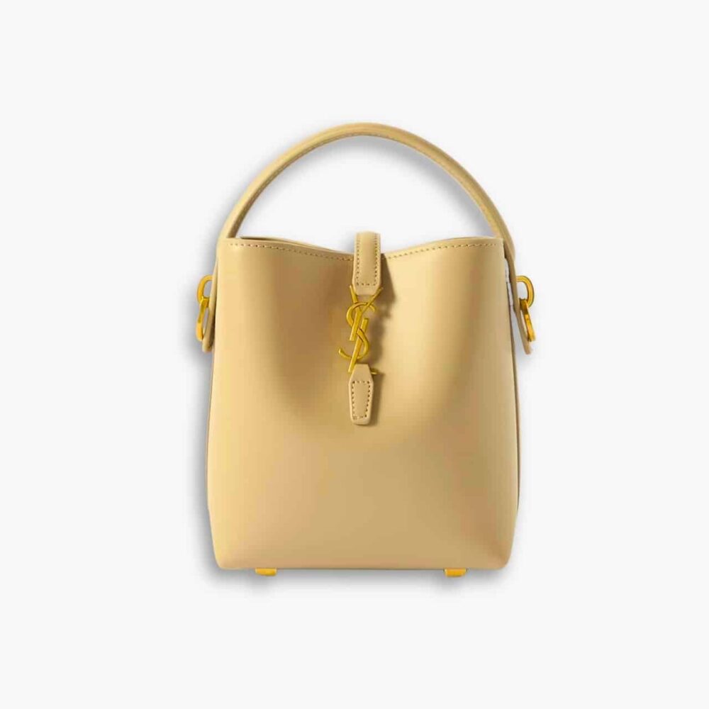 Saint Laurent Le 37 Mini In Shiny Leather Beige 15cm 7658702R20W2721