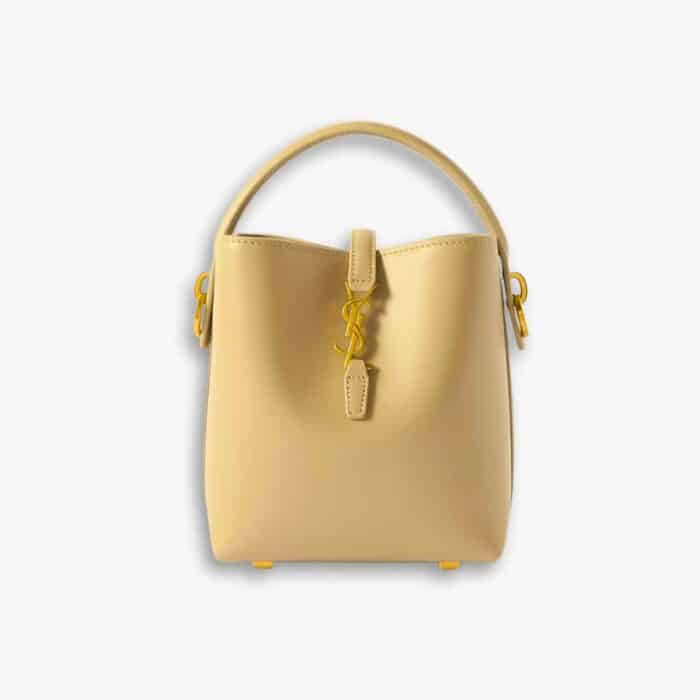 Saint Laurent Le 37 Mini In Shiny Leather Beige 15cm 7658702R20W2721