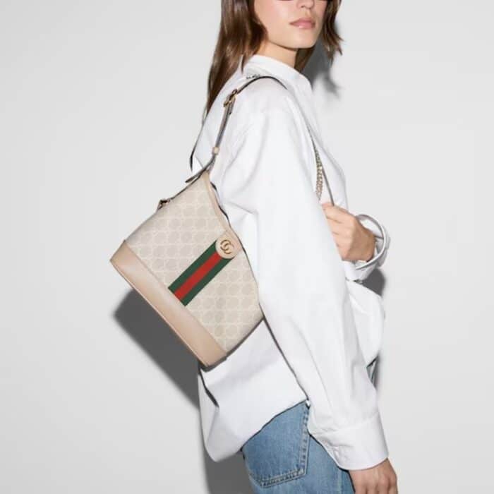 Gucci Ophidia Small Shoulder Bag Beige 23cm 781402 UULAG 9682 - Image 7