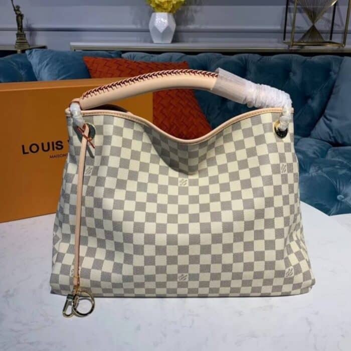 Louis Vuitton Artsy MM Damier Azur Canvas Cream 41cm N40253 - Image 7