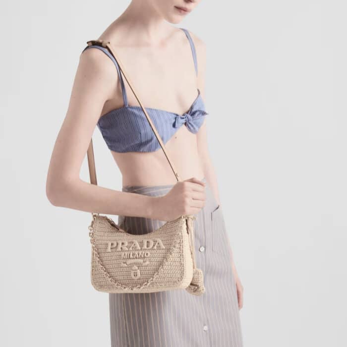 Prada Re-Edition Crochet Bag Beige 22cm 1BC204 2M2T F0018 V JUO - Image 7