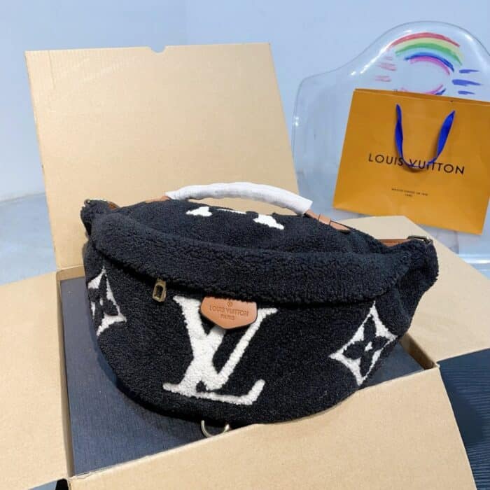 Louis Vuitton LV Ski Bumbag Shearling Bicolor Chocolate And Cream 31cm M11799 - Image 2