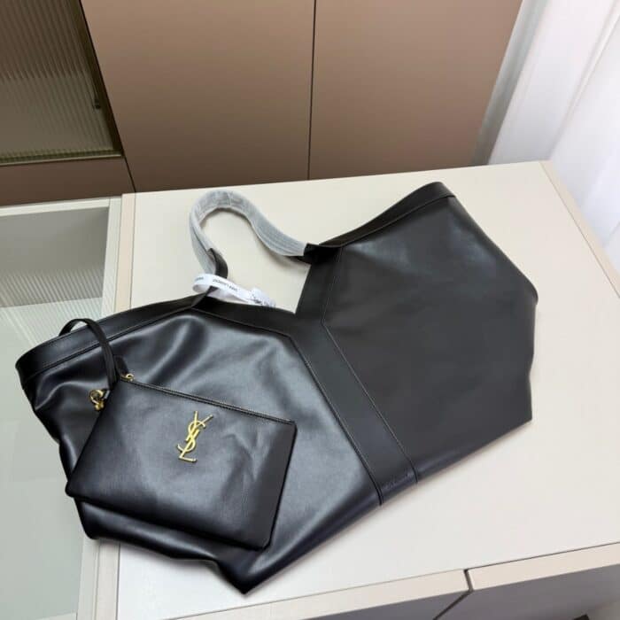 Saint Laurent Y Tote In Leather Black 36cm 817602AAEB31000 - Image 6