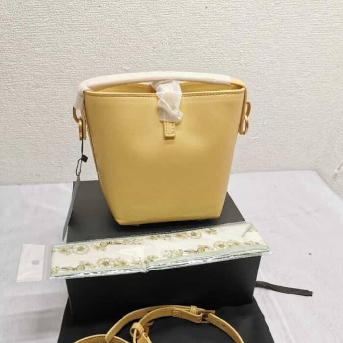 Saint Laurent Le 37 Mini In Shiny Leather Beige 15cm 7658702R20W2721 - Image 3